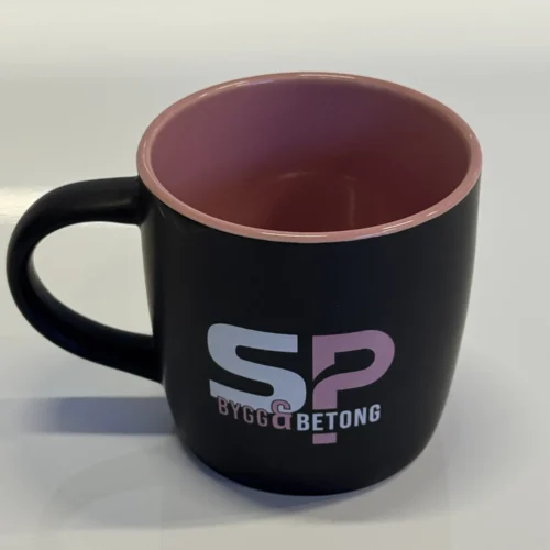 Kaffekrus Sort med farget innside